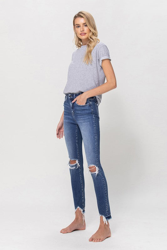 HIGH RISE ANKLE SKINNY