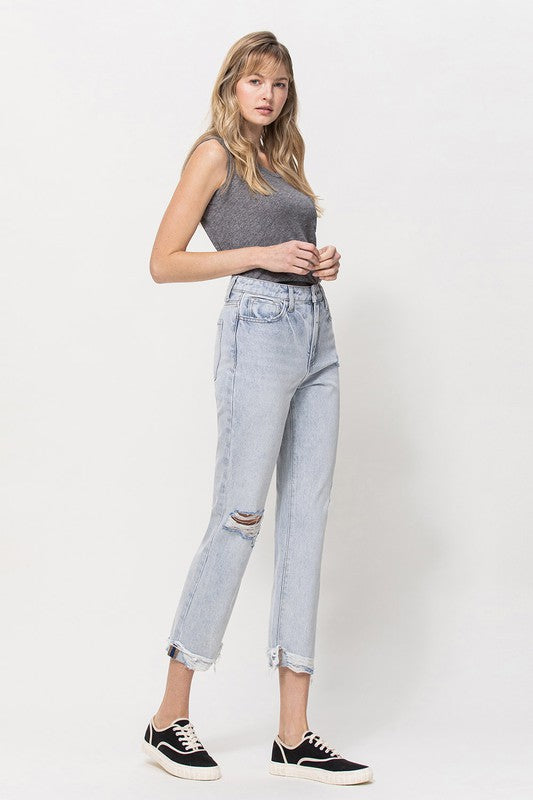 SUPER HIGH RELAXED CUFFED STRAIGHT JEAN