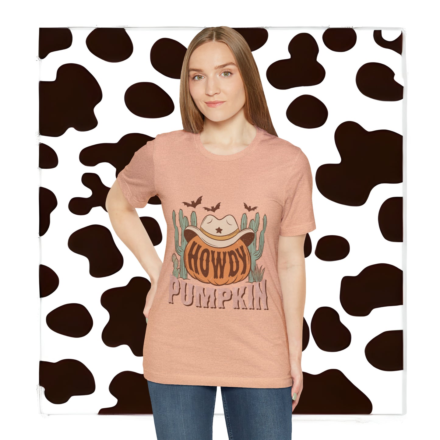 Howdy Pumpkin Fall Bella Canvas Unisex Jersey Short Sleeve Tee