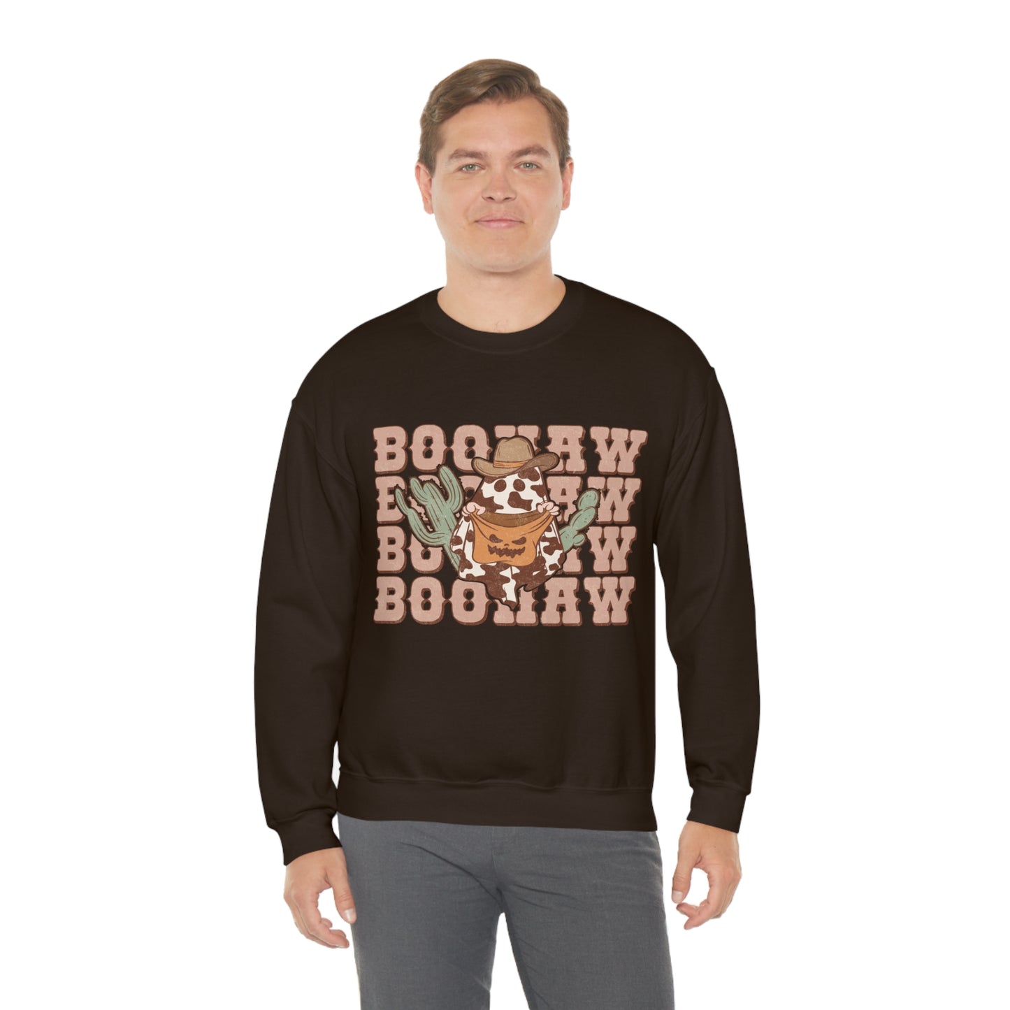 BooHaw Western Ghost Unisex Heavy Blend™ Crewneck Sweatshirt