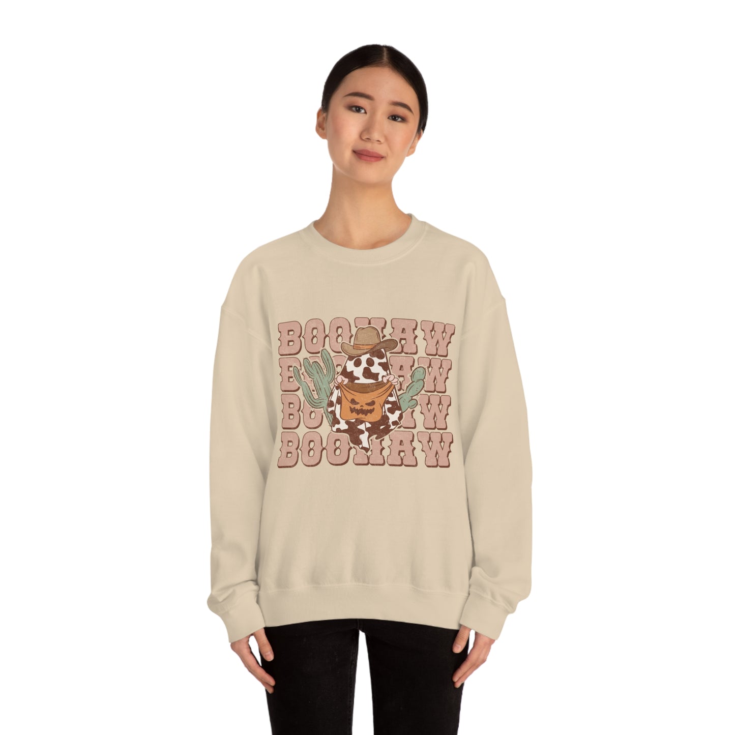 BooHaw Western Ghost Unisex Heavy Blend™ Crewneck Sweatshirt