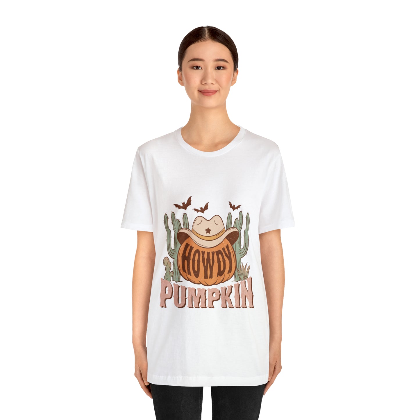 Howdy Pumpkin Fall Bella Canvas Unisex Jersey Short Sleeve Tee