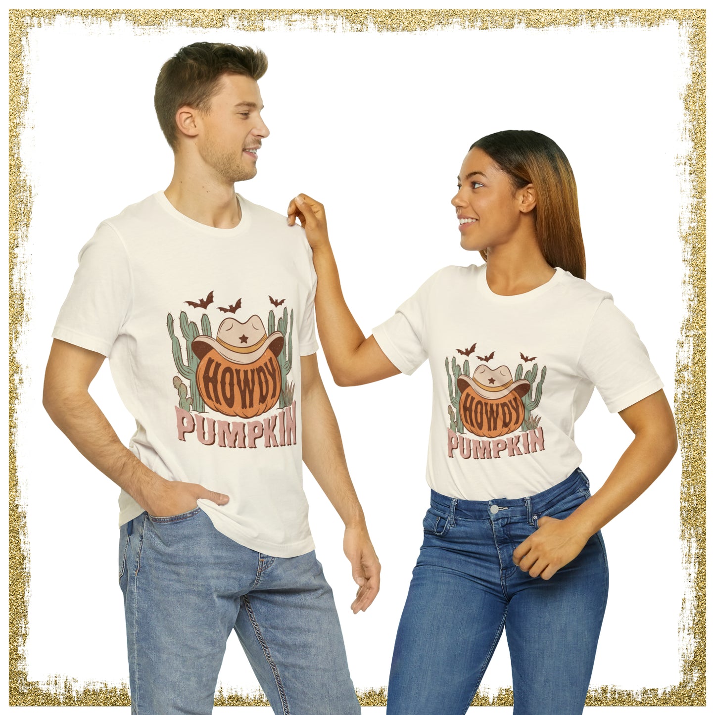 Howdy Pumpkin Fall Bella Canvas Unisex Jersey Short Sleeve Tee