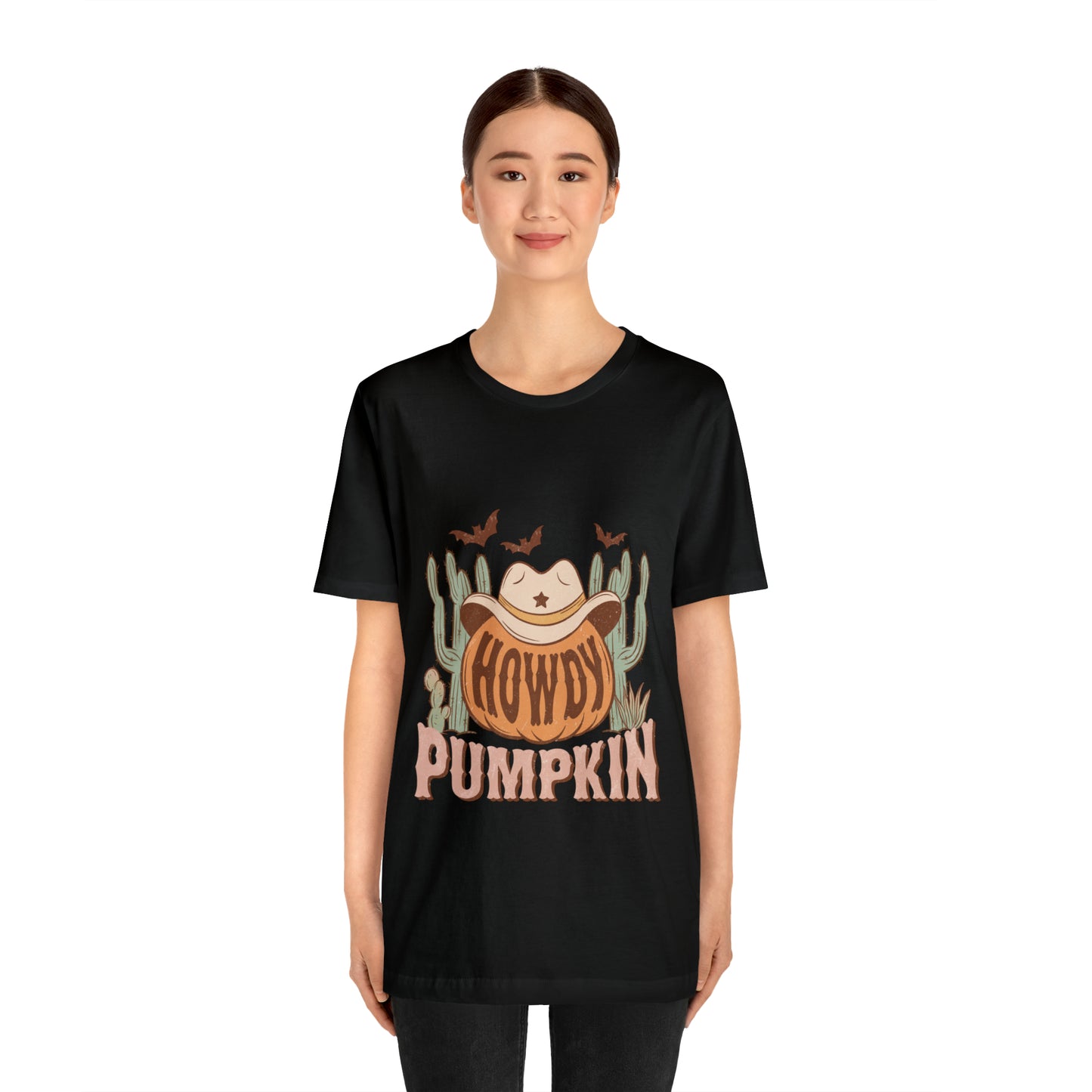 Howdy Pumpkin Fall Bella Canvas Unisex Jersey Short Sleeve Tee