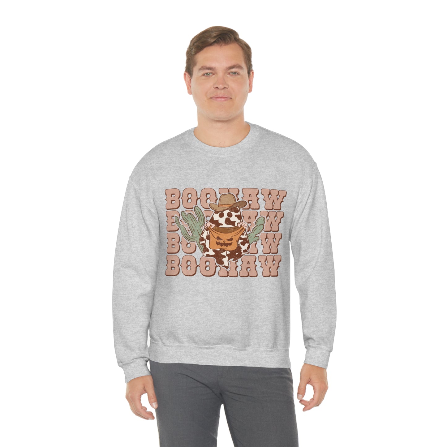 BooHaw Western Ghost Unisex Heavy Blend™ Crewneck Sweatshirt