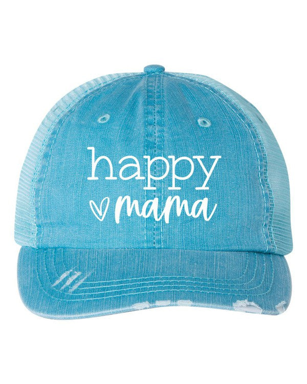 Happy Mama Embroidered Hat