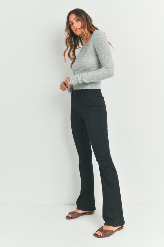 HIGH RISE SKINNY FLARE JEANS