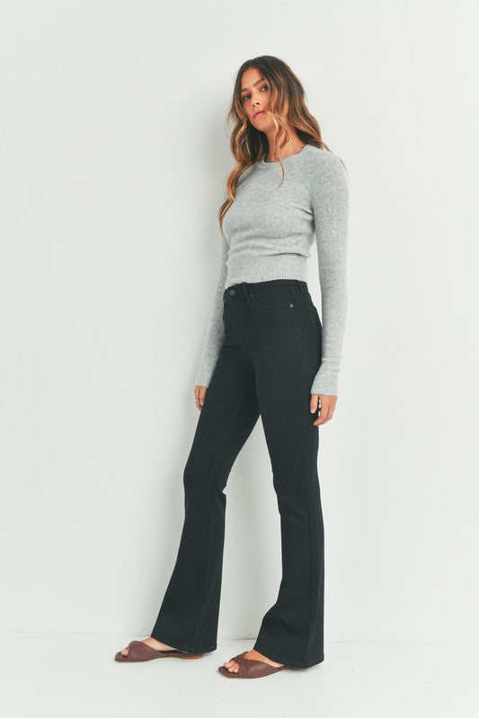 HIGH RISE SKINNY FLARE JEANS