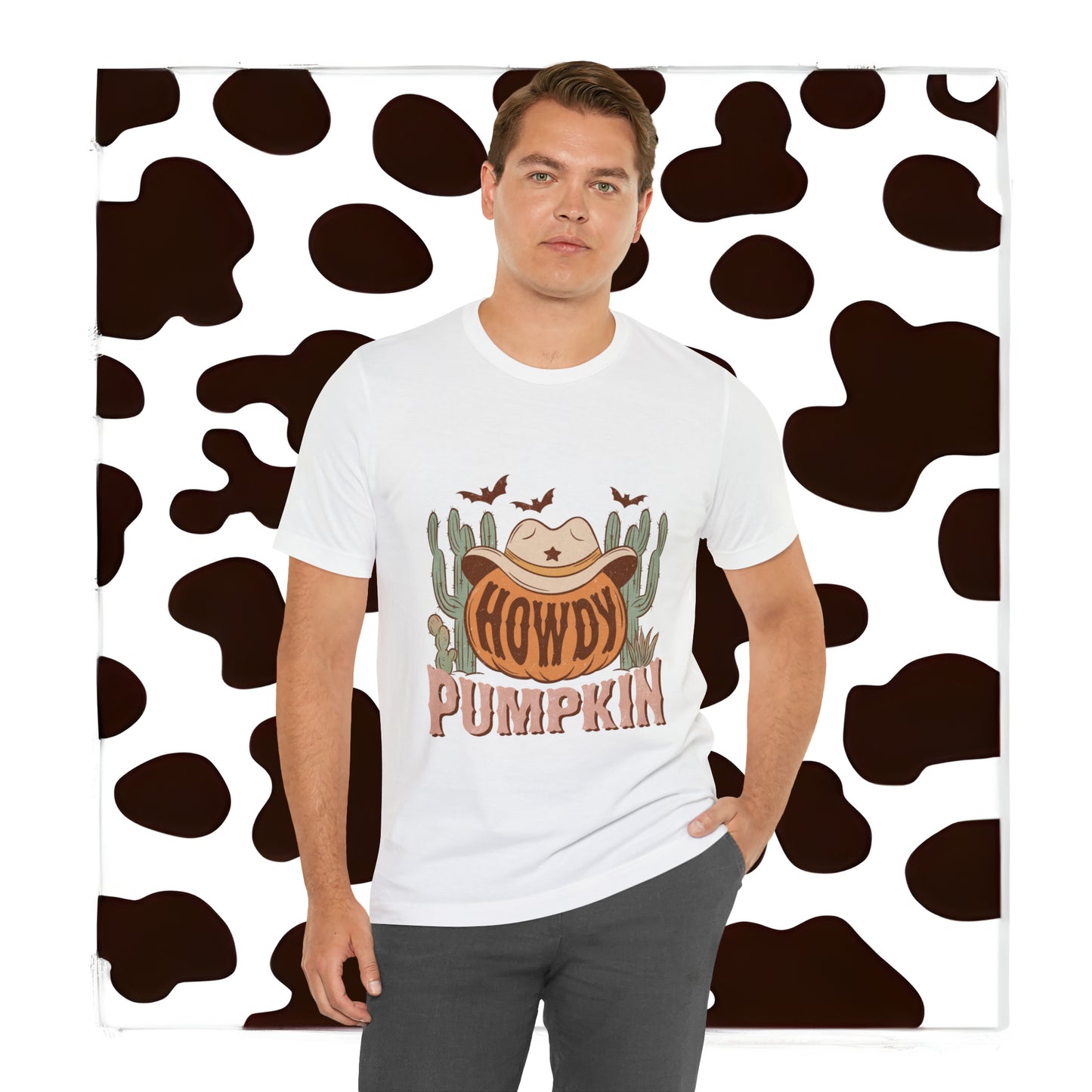 Howdy Pumpkin Fall Bella Canvas Unisex Jersey Short Sleeve Tee