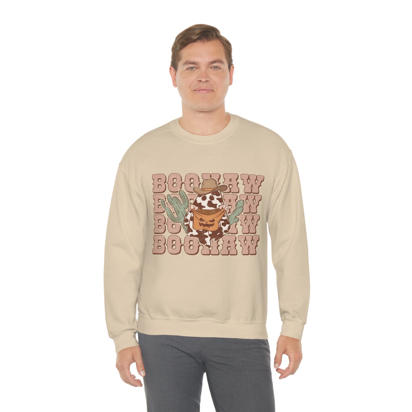 BooHaw Western Ghost Unisex Heavy Blend™ Crewneck Sweatshirt