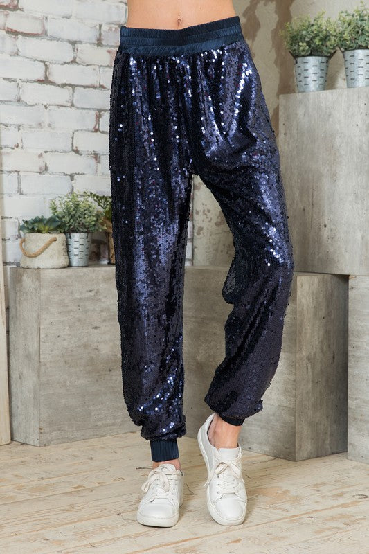 High Quality Sequins Jogger Pants