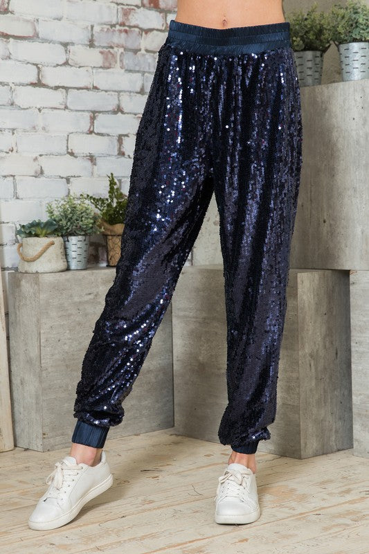 High Quality Sequins Jogger Pants