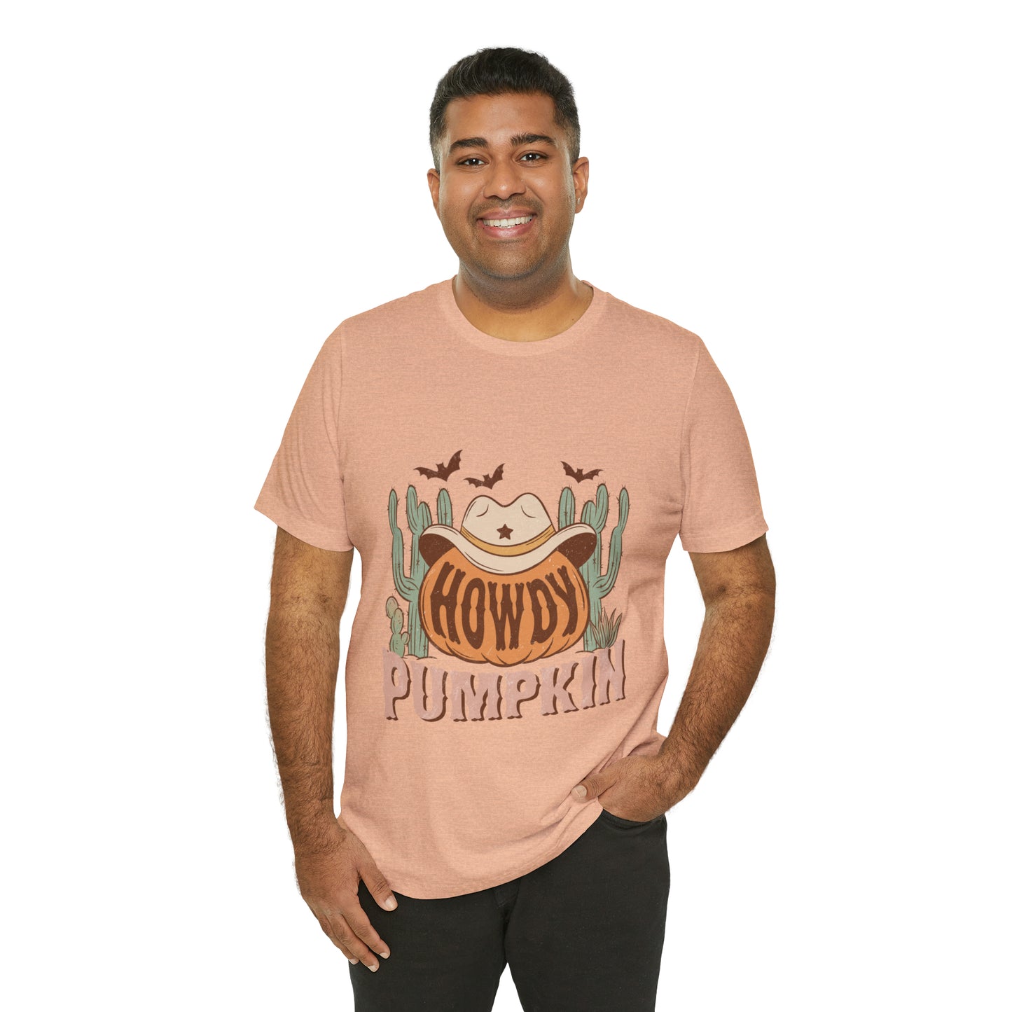 Howdy Pumpkin Fall Bella Canvas Unisex Jersey Short Sleeve Tee