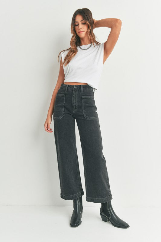 DENIM UTILITY PANTS