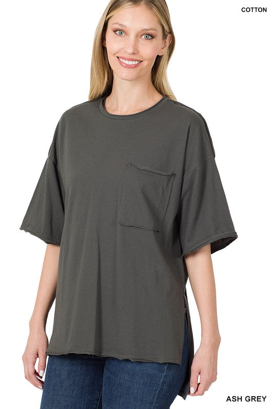 ROW EDGE HI-LOW HEM BOX TOP