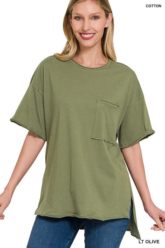 ROW EDGE HI-LOW HEM BOX TOP