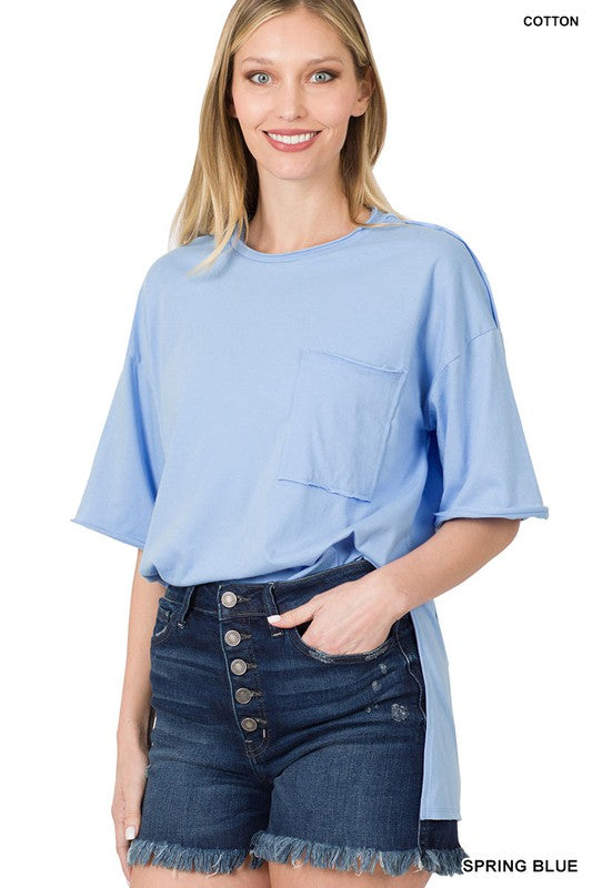 ROW EDGE HI-LOW HEM BOX TOP