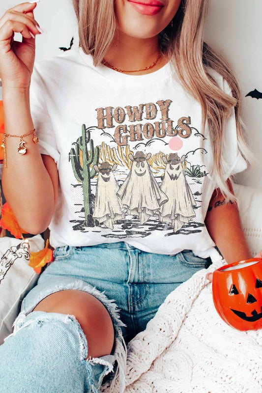 HOWDY GHOULS GRAPHIC TEE PLUS SIZE