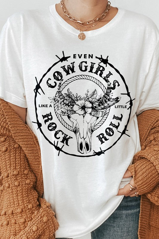 Even Cowgirls Like a Little Rock n Roll Tee