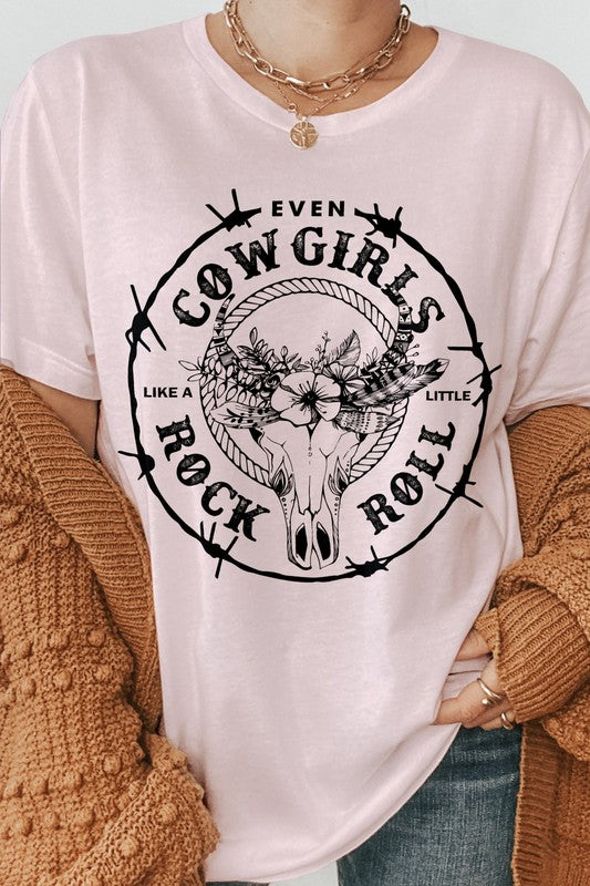 Even Cowgirls Like a Little Rock n Roll Tee