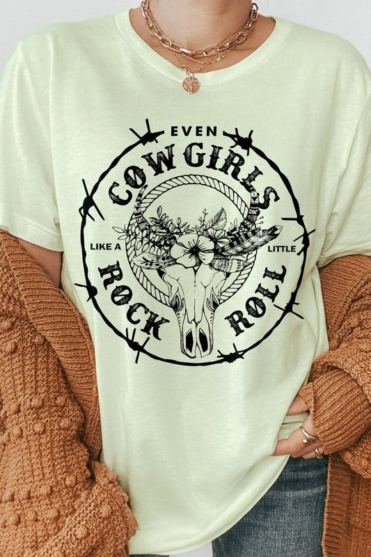 Even Cowgirls Like a Little Rock n Roll Tee