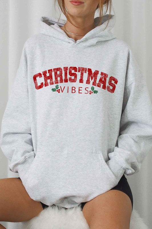 CHRISTMAS VIBES CHRISTMAS GRAPHIC HOODIE