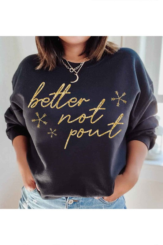 GOLD FOIL CHRISTMAS GRAPHIC SWEATSHIRT