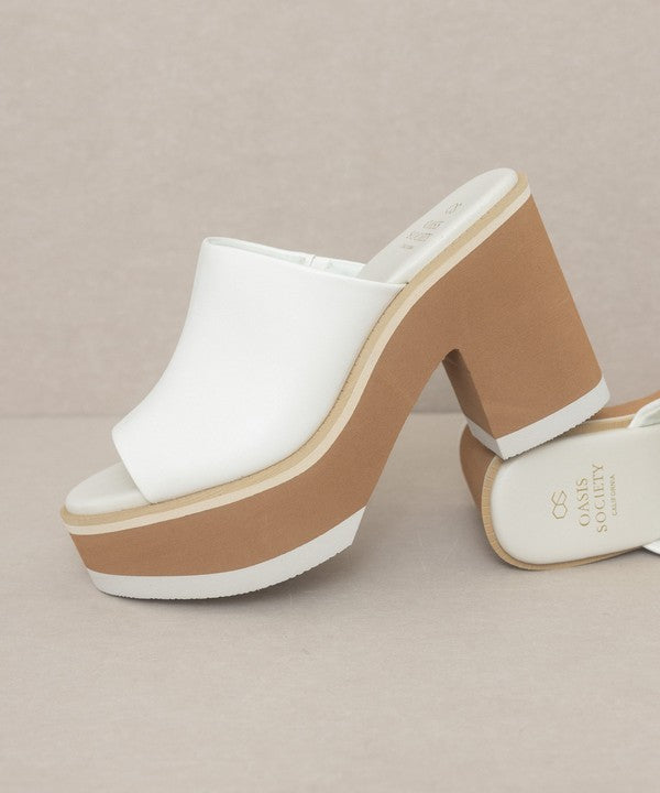 OASIS SOCIETY Maren - Layered Platform Heel Slides