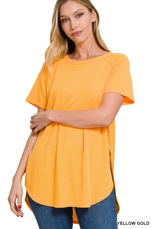 MELAGE BABY WAFFLE SHORT SLEEVE TOP