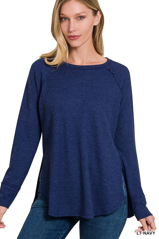 MELAGE BABY WAFFLE LONG SLEEVE TOP