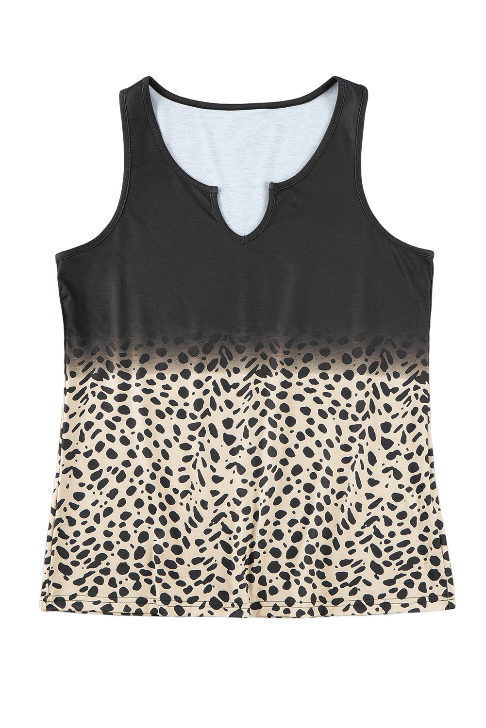 Black Ombre Leopard Print T-shirt