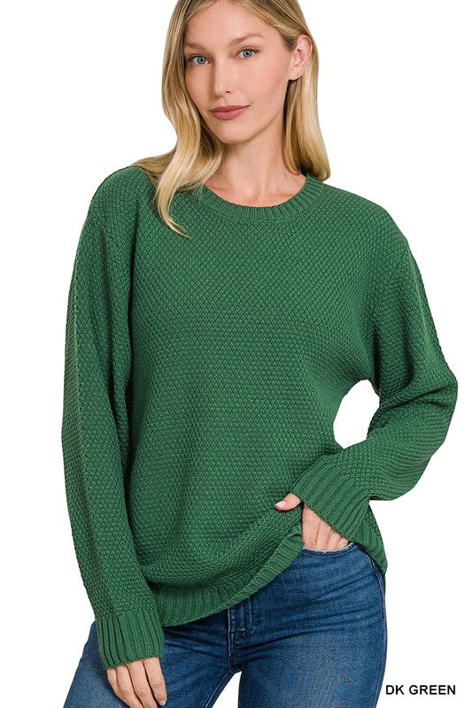 ROUND NECK BASIC SWEATER