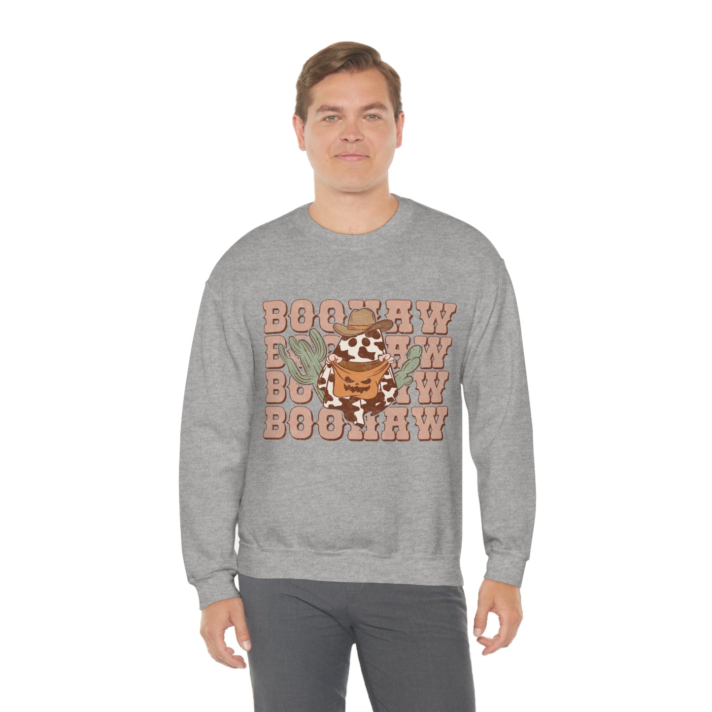 BooHaw Western Ghost Unisex Heavy Blend™ Crewneck Sweatshirt