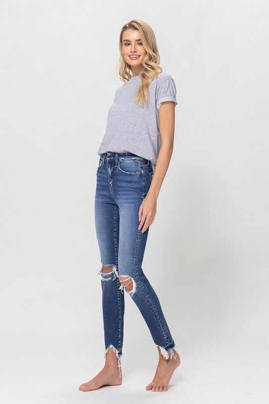 HIGH RISE ANKLE SKINNY