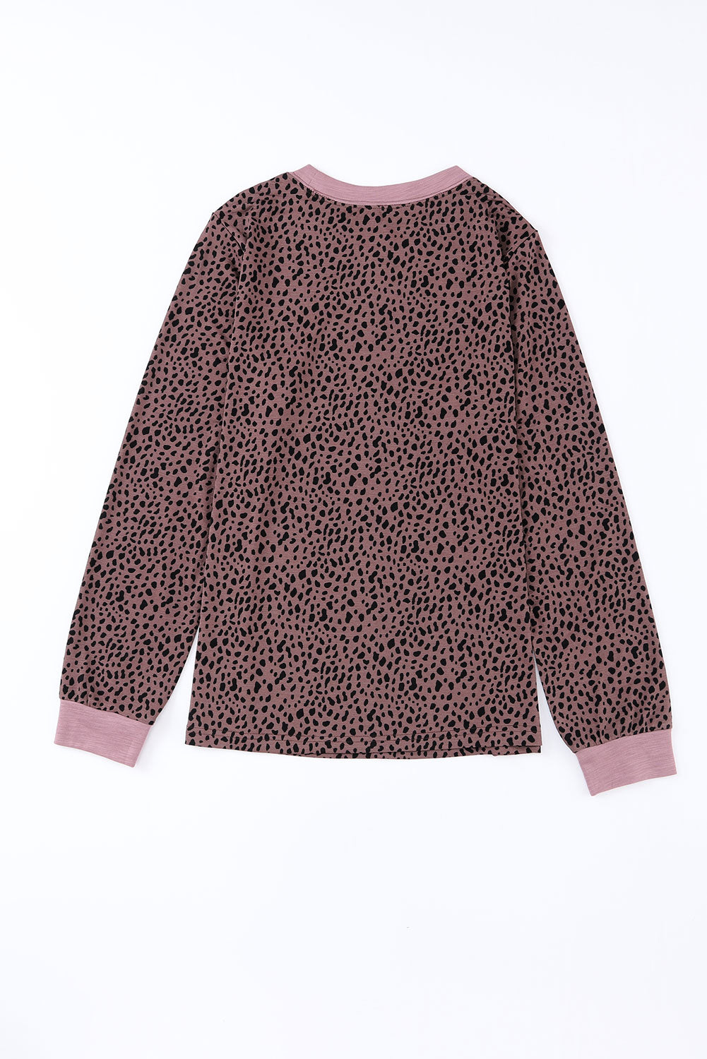 Apricot Animal Spots Printed Plus Size Long Sleeve Top