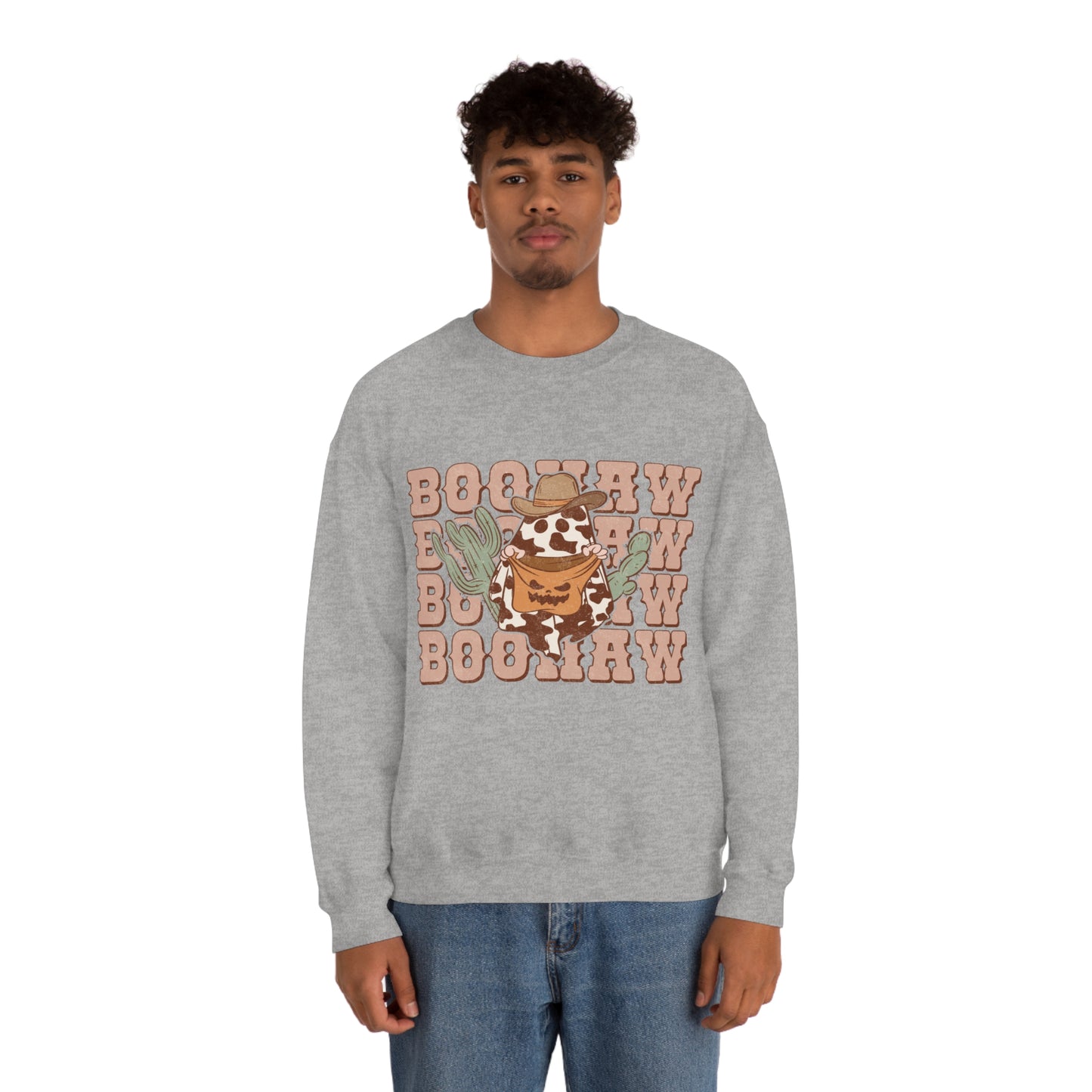 BooHaw Western Ghost Unisex Heavy Blend™ Crewneck Sweatshirt