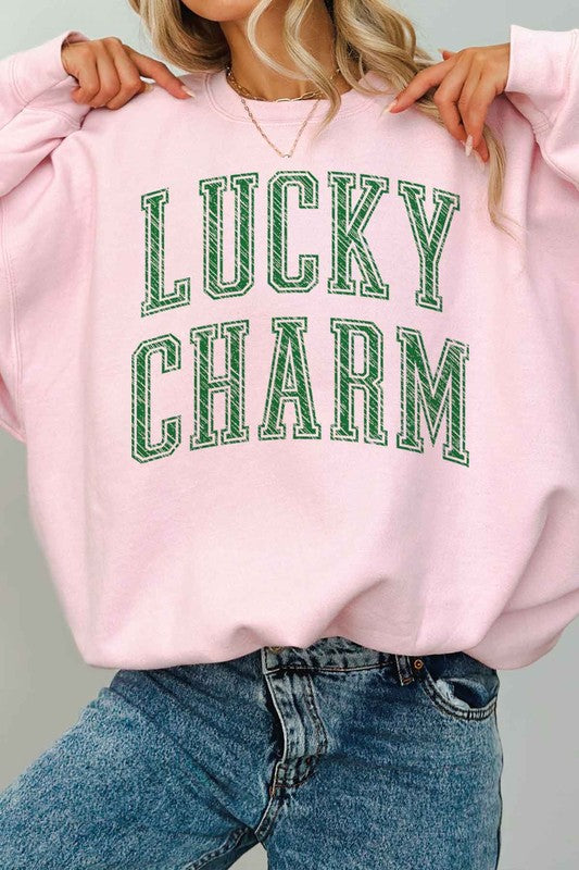 LUCKY CHARM ST PATRICKS OVERSIZED SWEATSHIRT