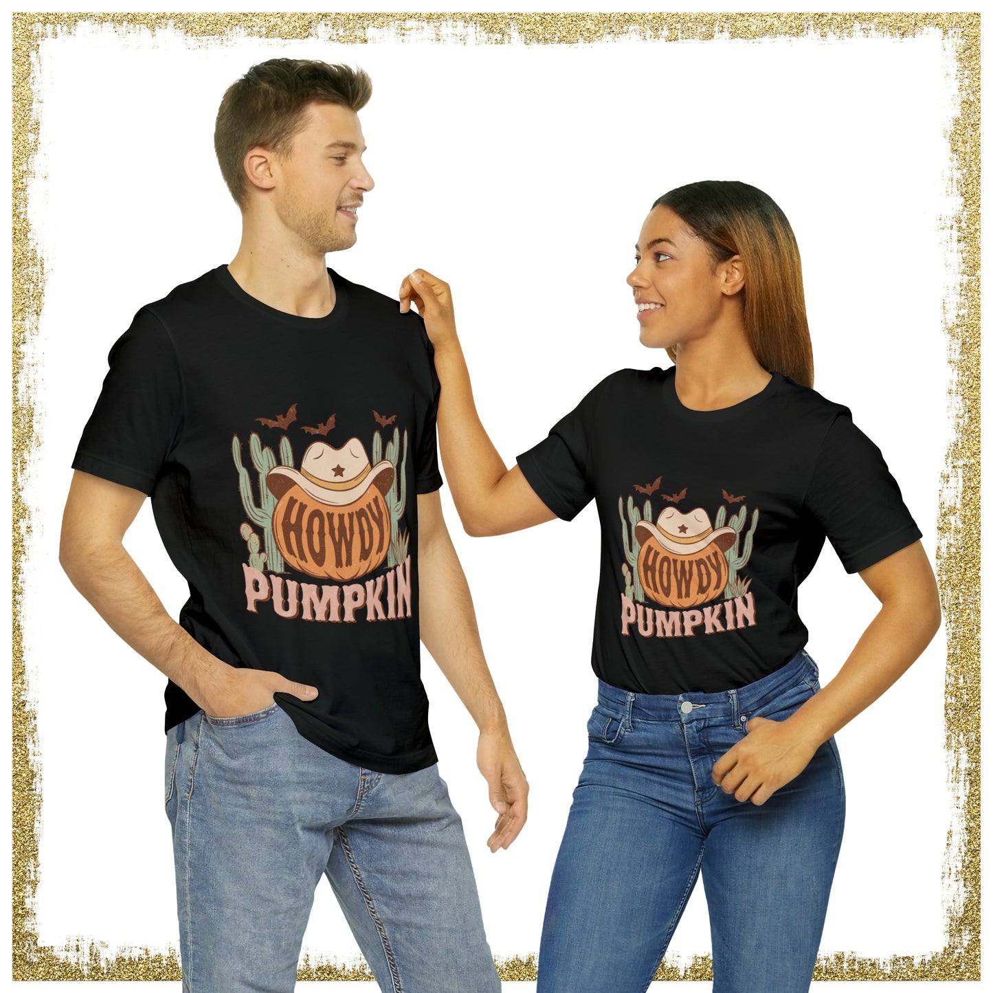 Howdy Pumpkin Fall Bella Canvas Unisex Jersey Short Sleeve Tee