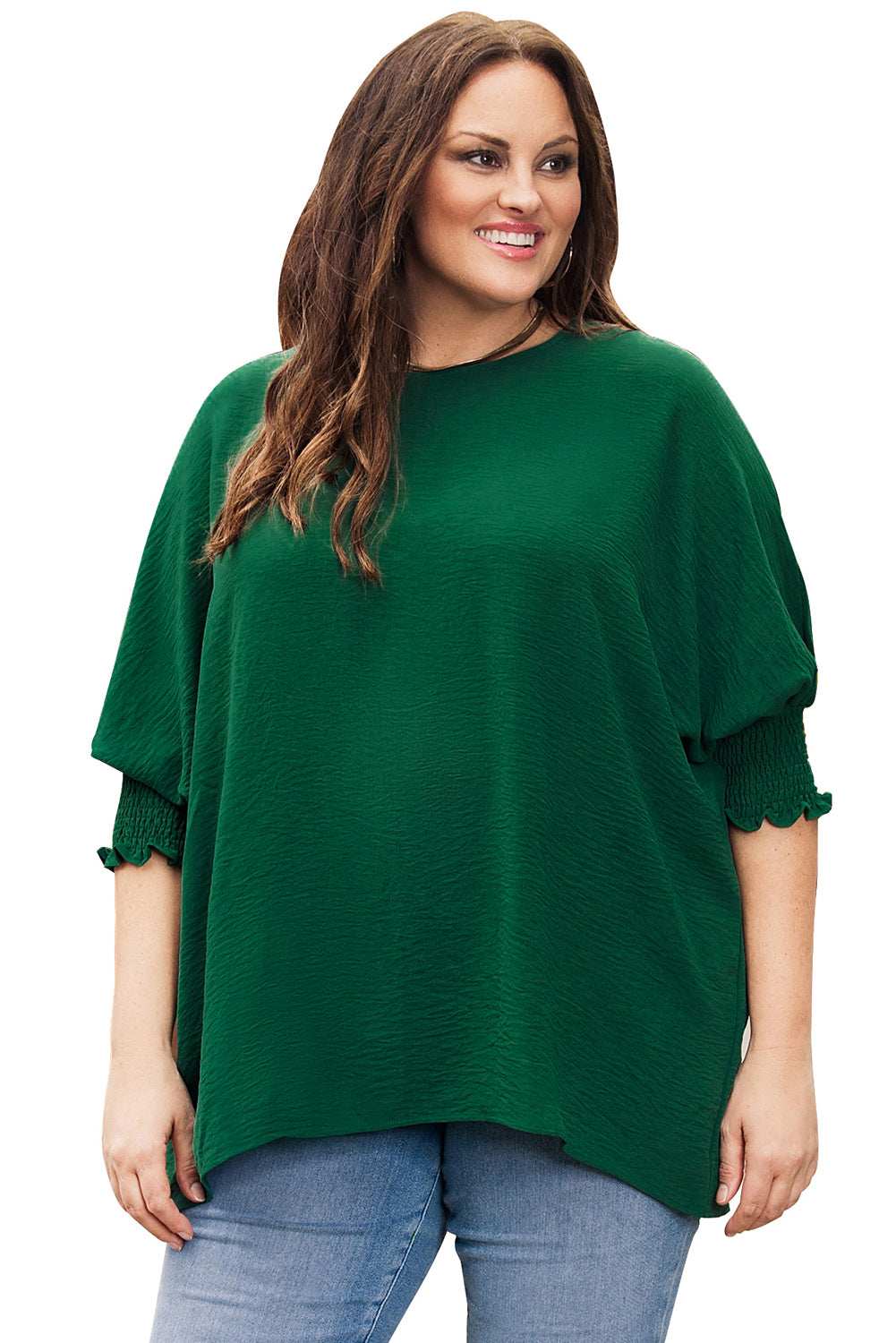 Pink Smocked Wrist Shift Top