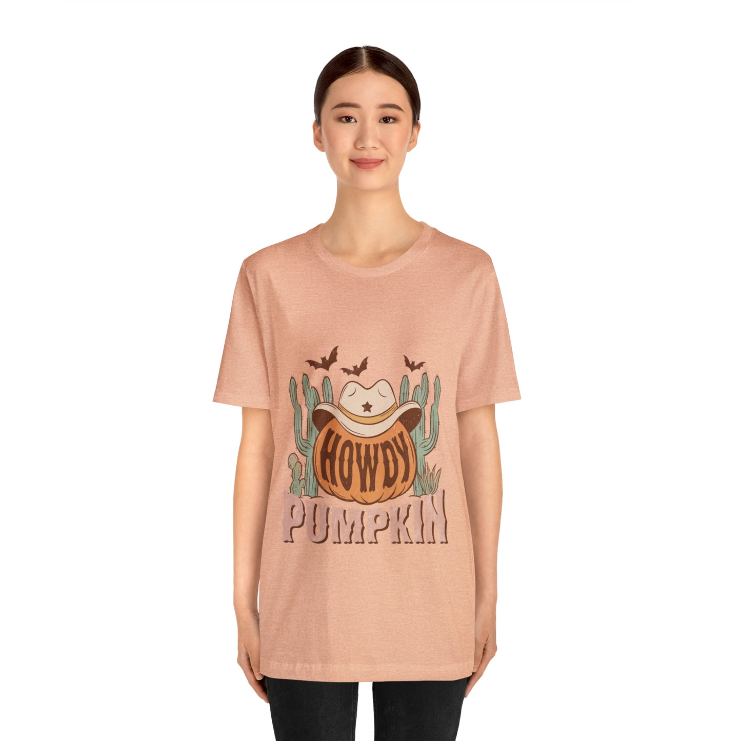 Howdy Pumpkin Fall Bella Canvas Unisex Jersey Short Sleeve Tee