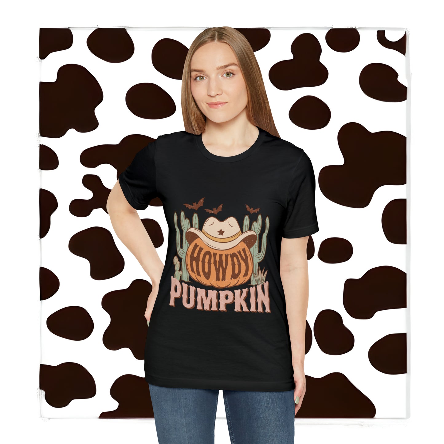 Howdy Pumpkin Fall Bella Canvas Unisex Jersey Short Sleeve Tee