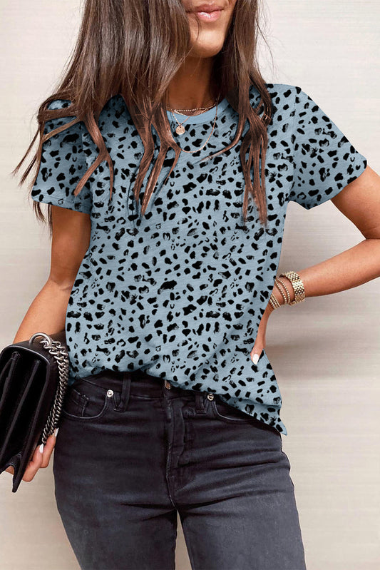 Apricot Animal Spots Printed Plus Size Long Sleeve Top