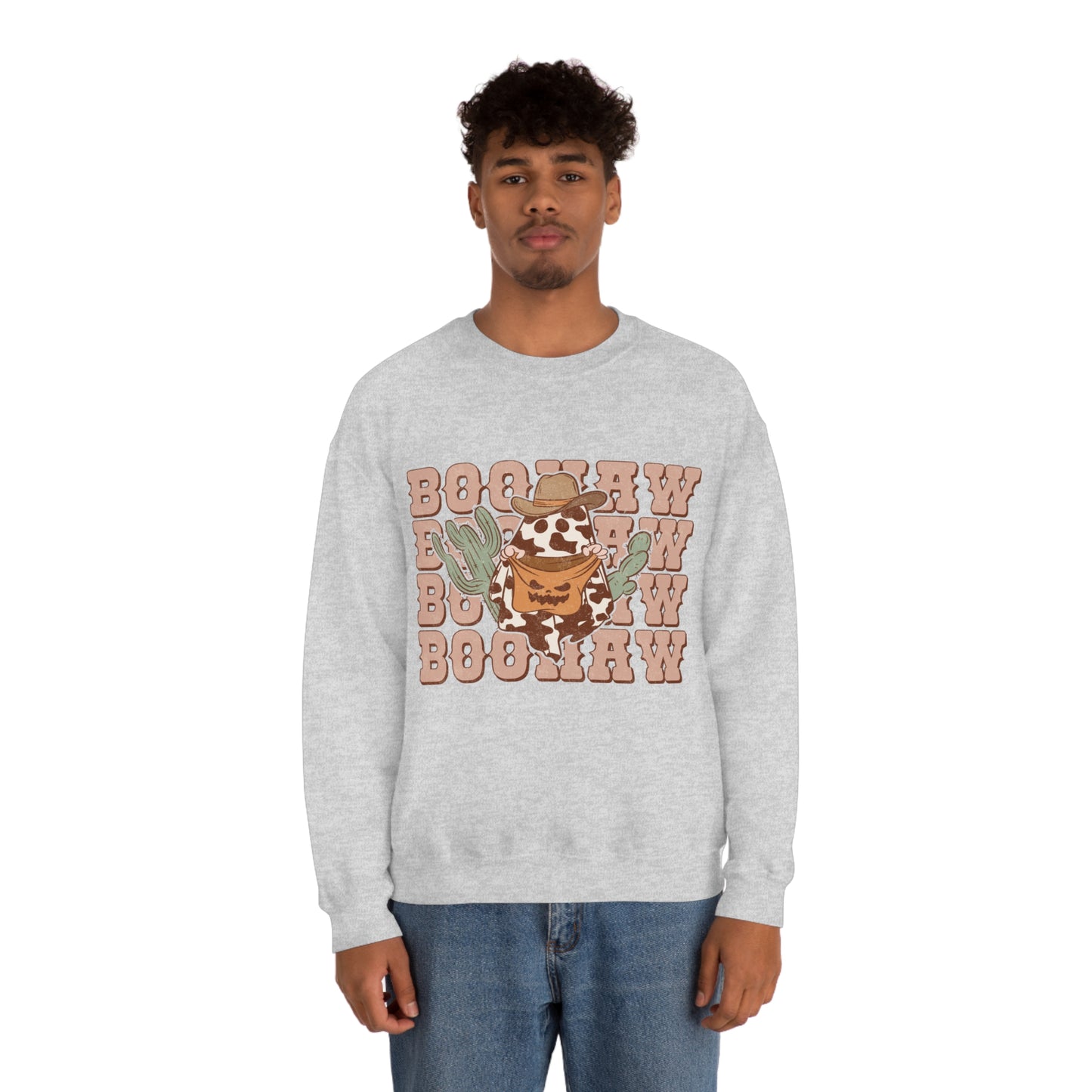 BooHaw Western Ghost Unisex Heavy Blend™ Crewneck Sweatshirt