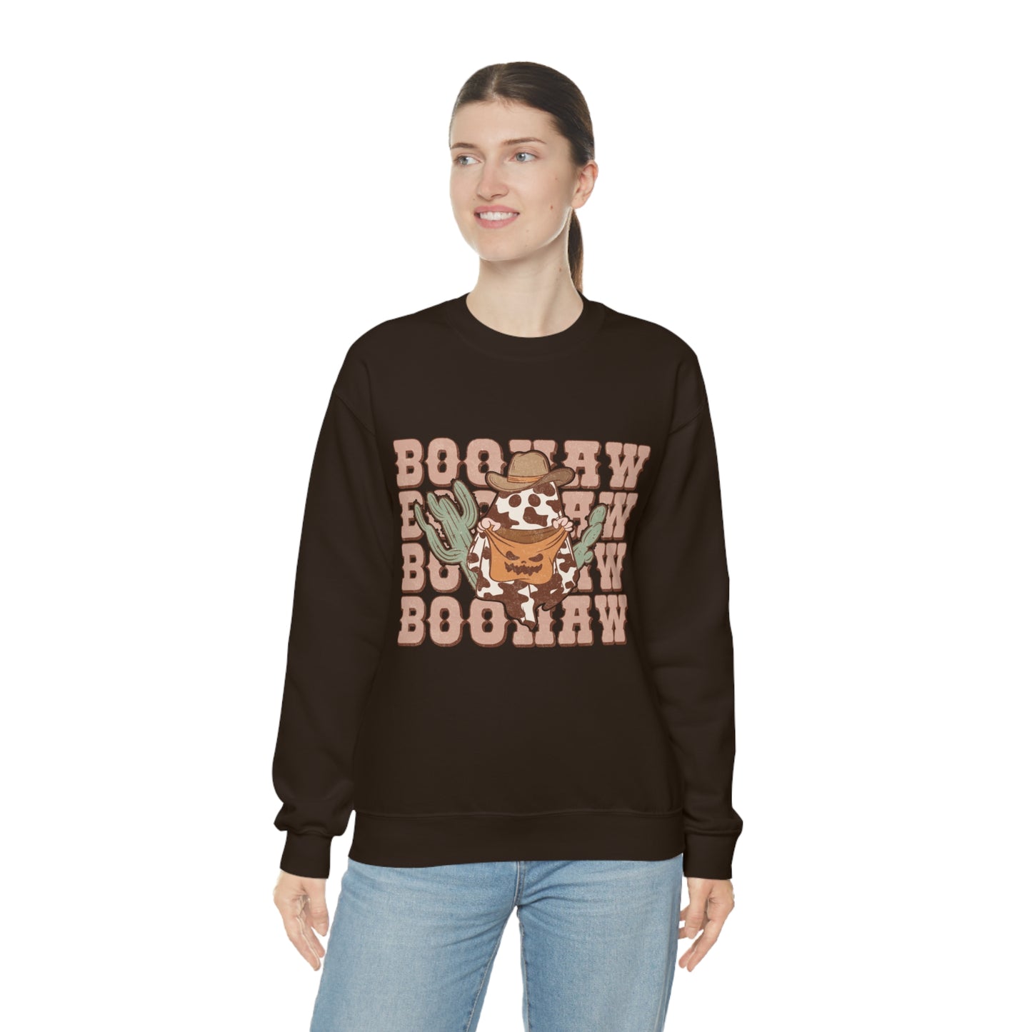 BooHaw Western Ghost Unisex Heavy Blend™ Crewneck Sweatshirt