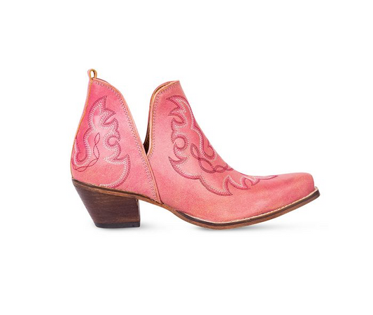 Myra MAISIE STITCHED LEATHER BOOTS IN PINK