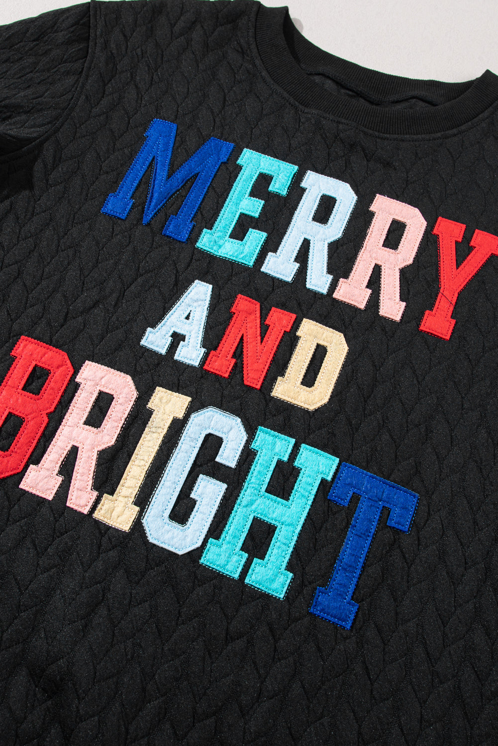 Bright White Merry And Bright Cable Knit Pullover Sweatshirt