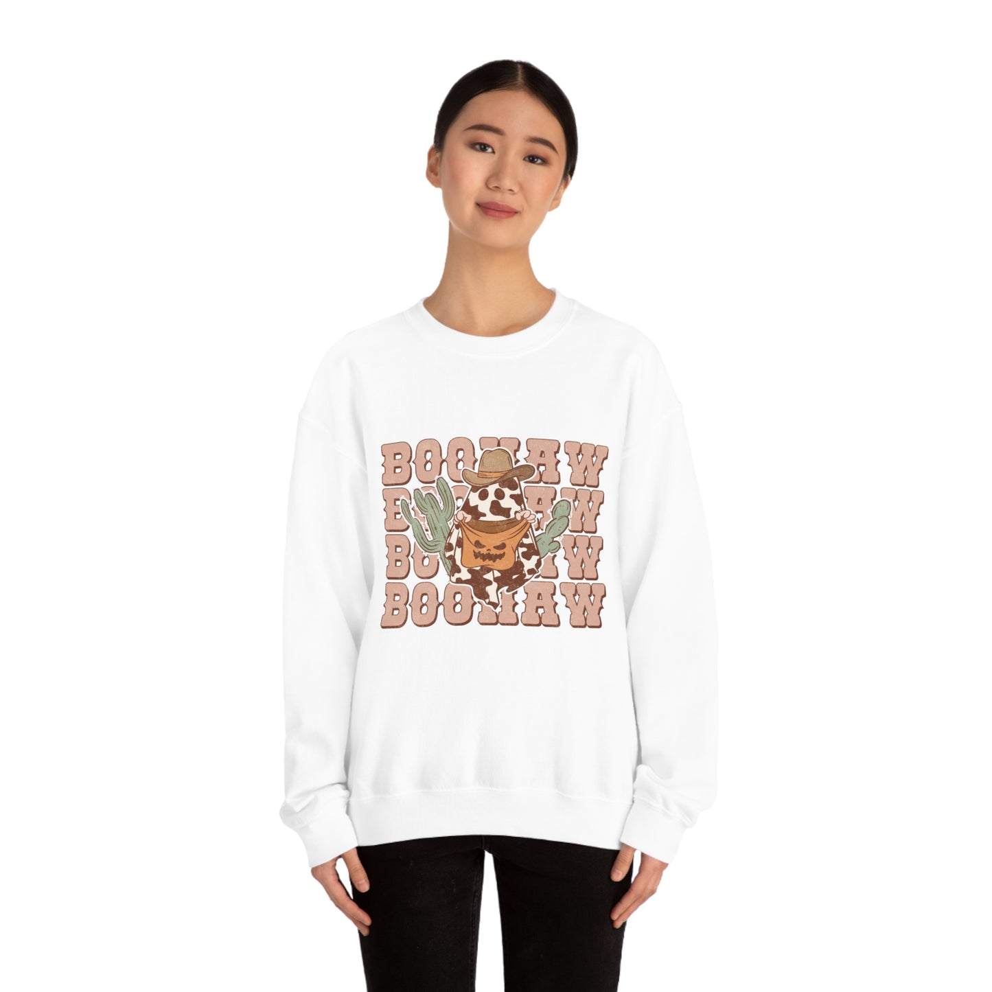 BooHaw Western Ghost Unisex Heavy Blend™ Crewneck Sweatshirt