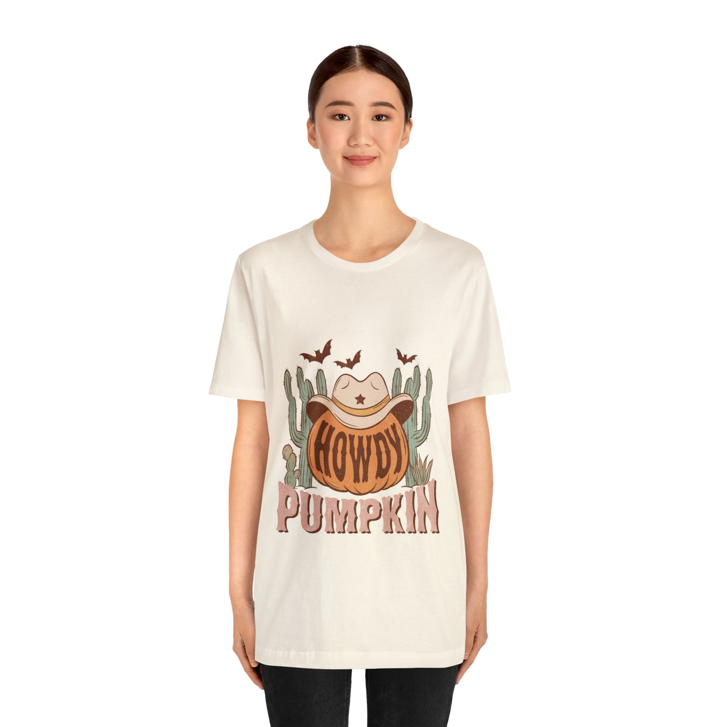 Howdy Pumpkin Fall Bella Canvas Unisex Jersey Short Sleeve Tee