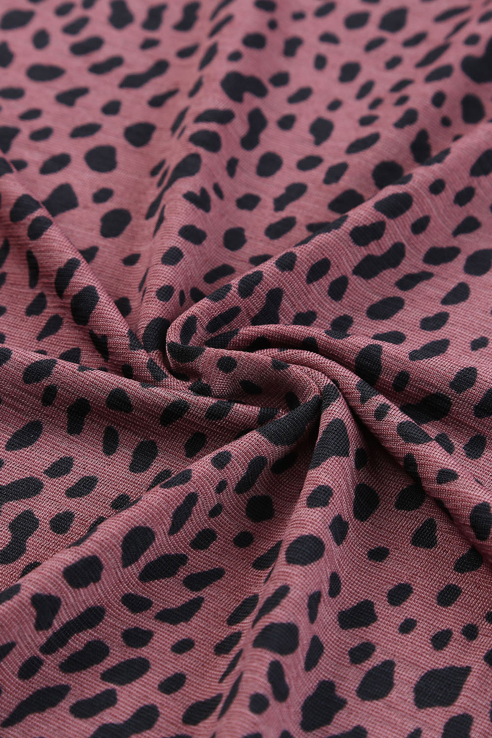 Apricot Animal Spots Printed Plus Size Long Sleeve Top