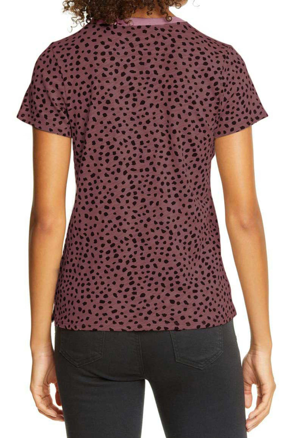 Apricot Animal Spots Printed Plus Size Long Sleeve Top